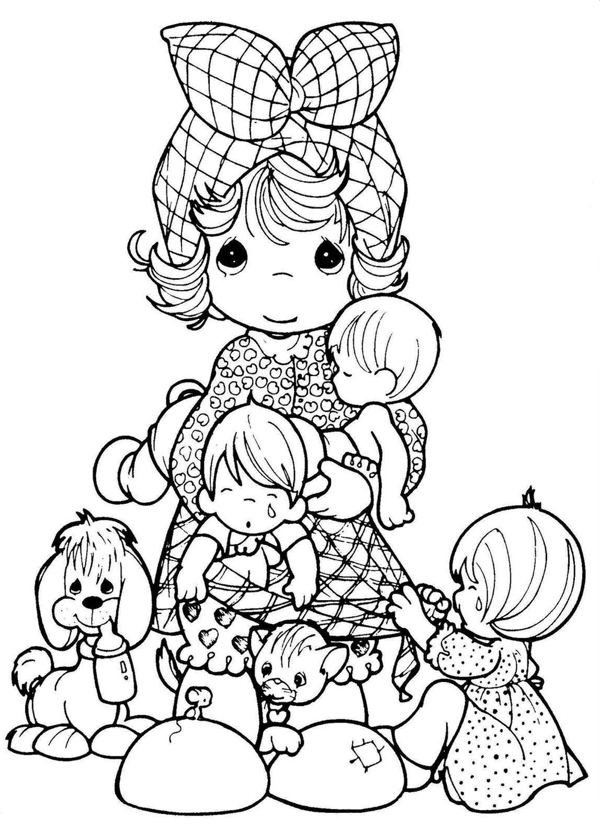 140+ Precious Moments Coloring Pages for Sweet Moments 6