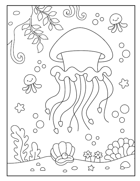 150+ Jellyfish Coloring Page Designs: Underwater Adventure 100