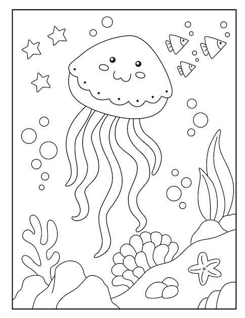 150+ Jellyfish Coloring Page Designs: Underwater Adventure 23