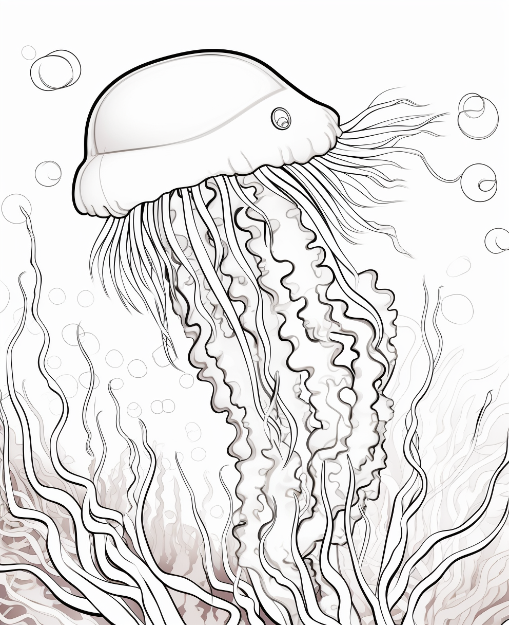 150+ Jellyfish Coloring Page Designs: Underwater Adventure 28