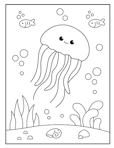 150+ Jellyfish Coloring Page Designs: Underwater Adventure 32