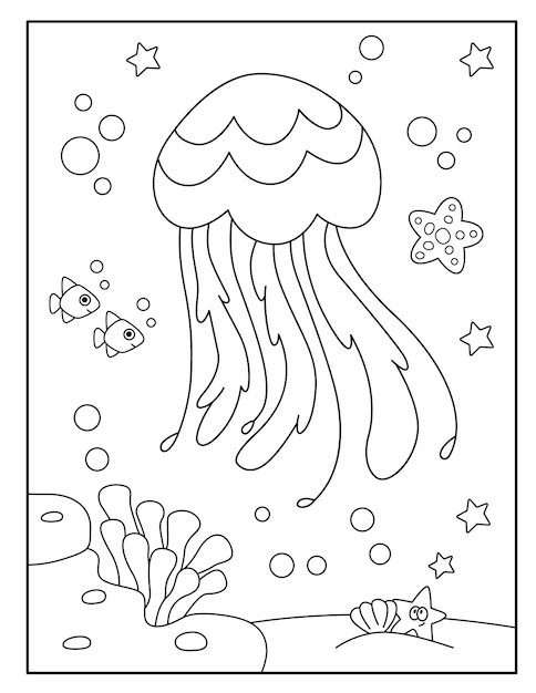 150+ Jellyfish Coloring Page Designs: Underwater Adventure 60