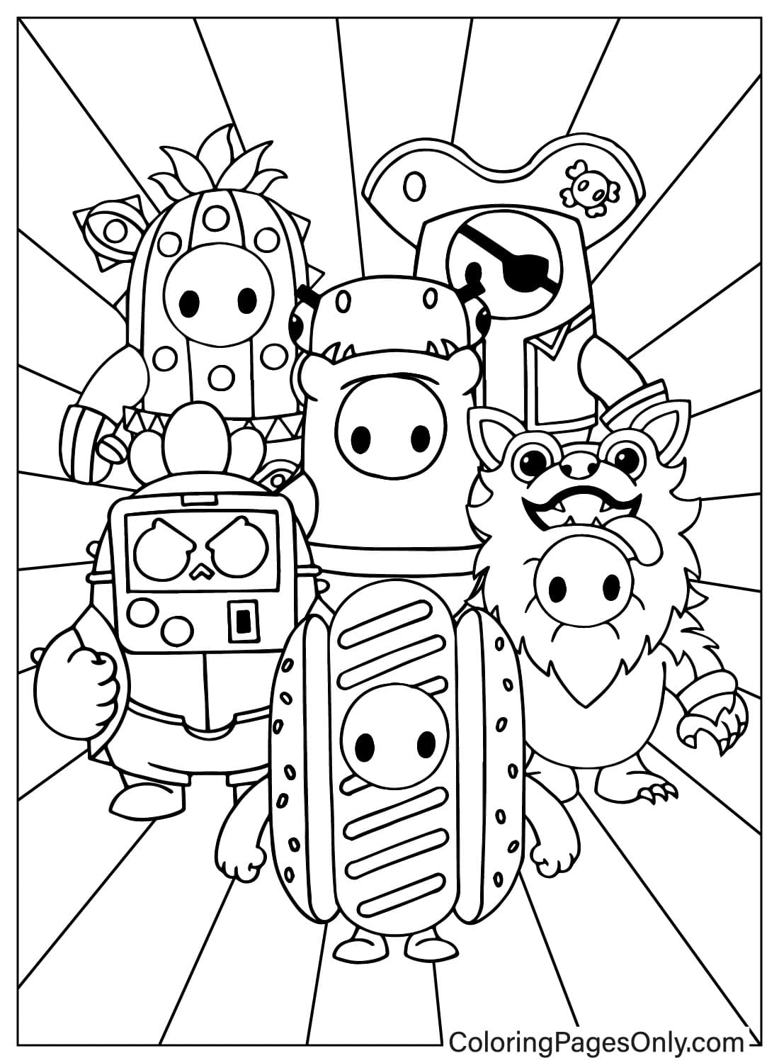 150 Printable Fall Guys Coloring Pages 43