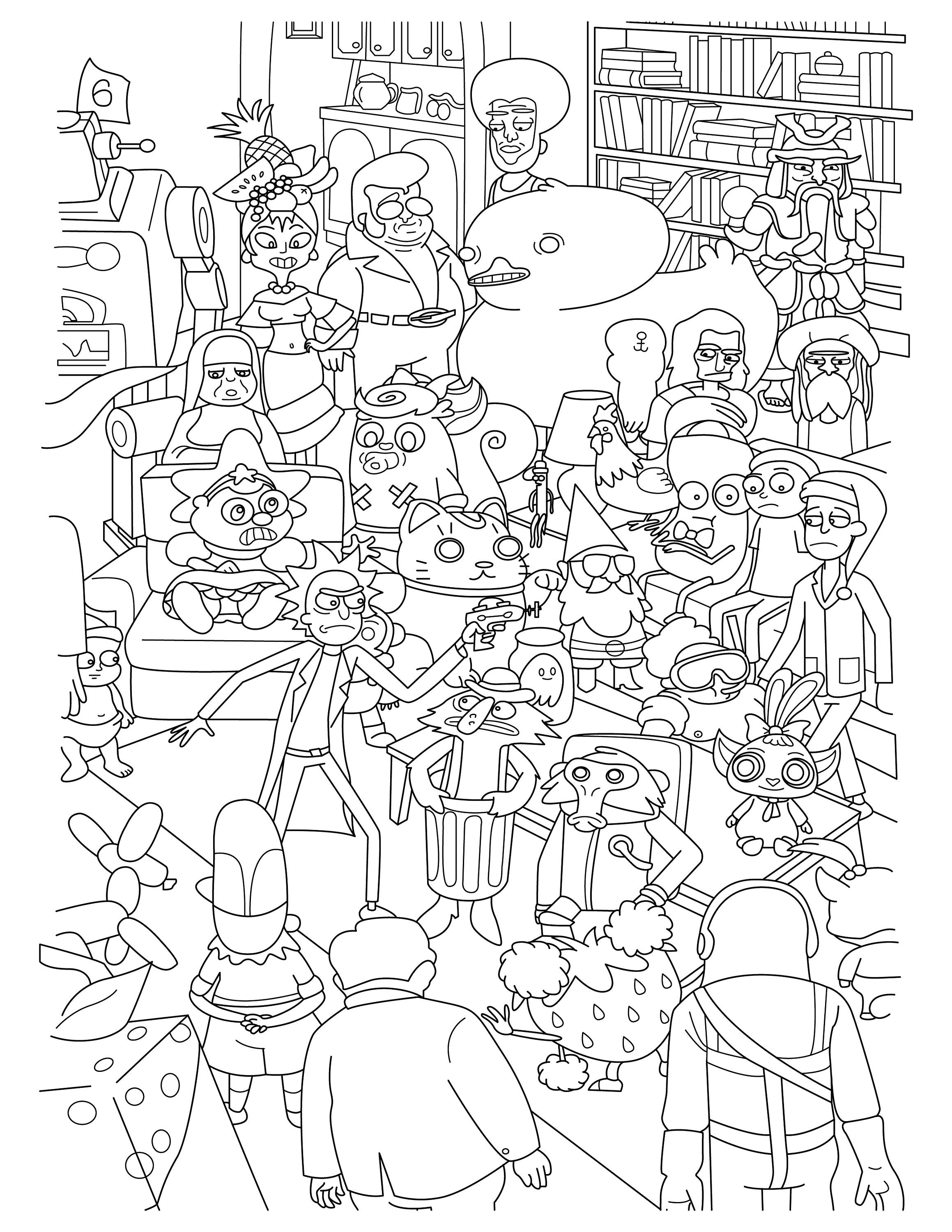 170+ Collage 90's Cartoon Coloring Pages Printable 126