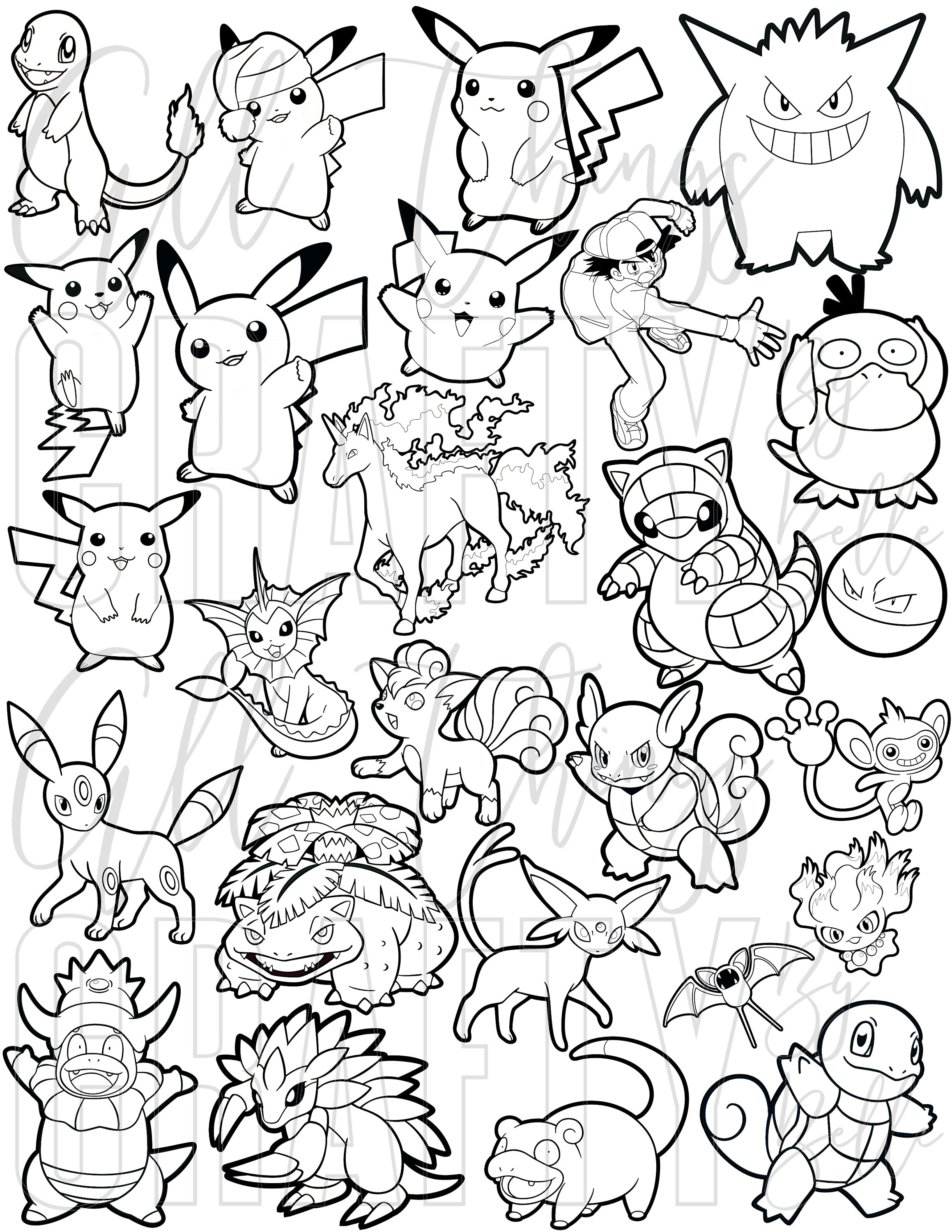 171+ Mega Pokemon Coloring Pages Printable 166