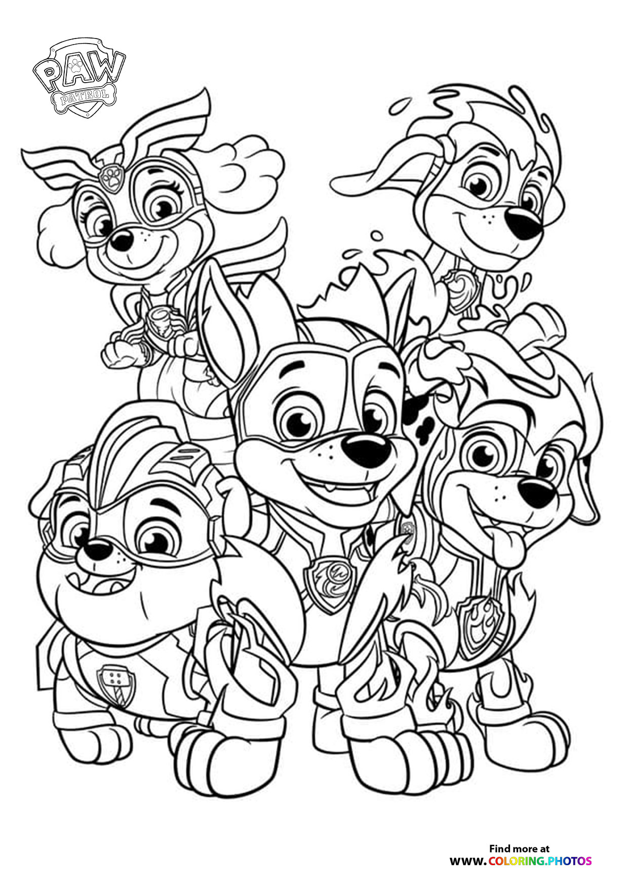 171 Mighty Pups Movie Coloring Pages Printable 4