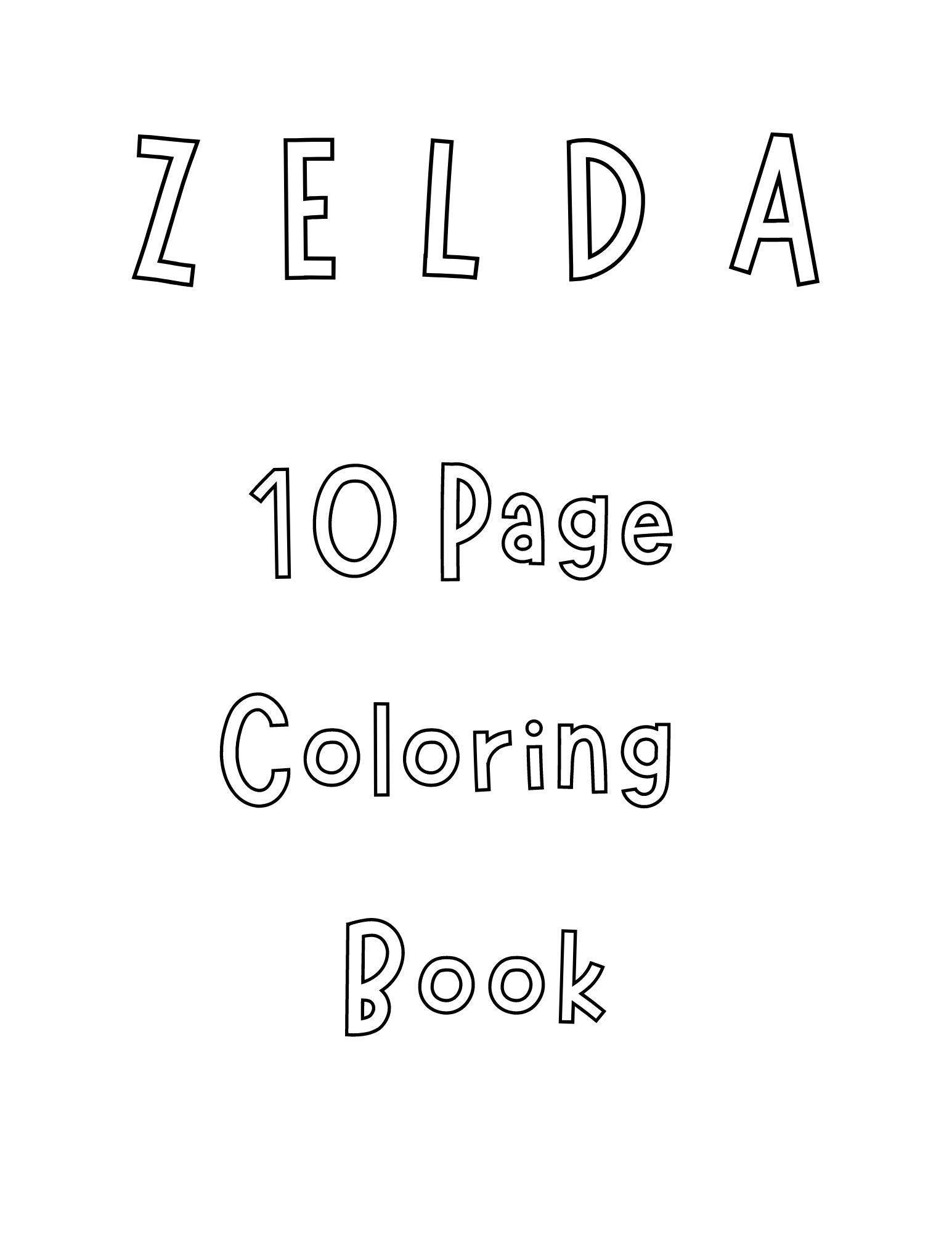 180+ Zelda Color Page Ideas 36