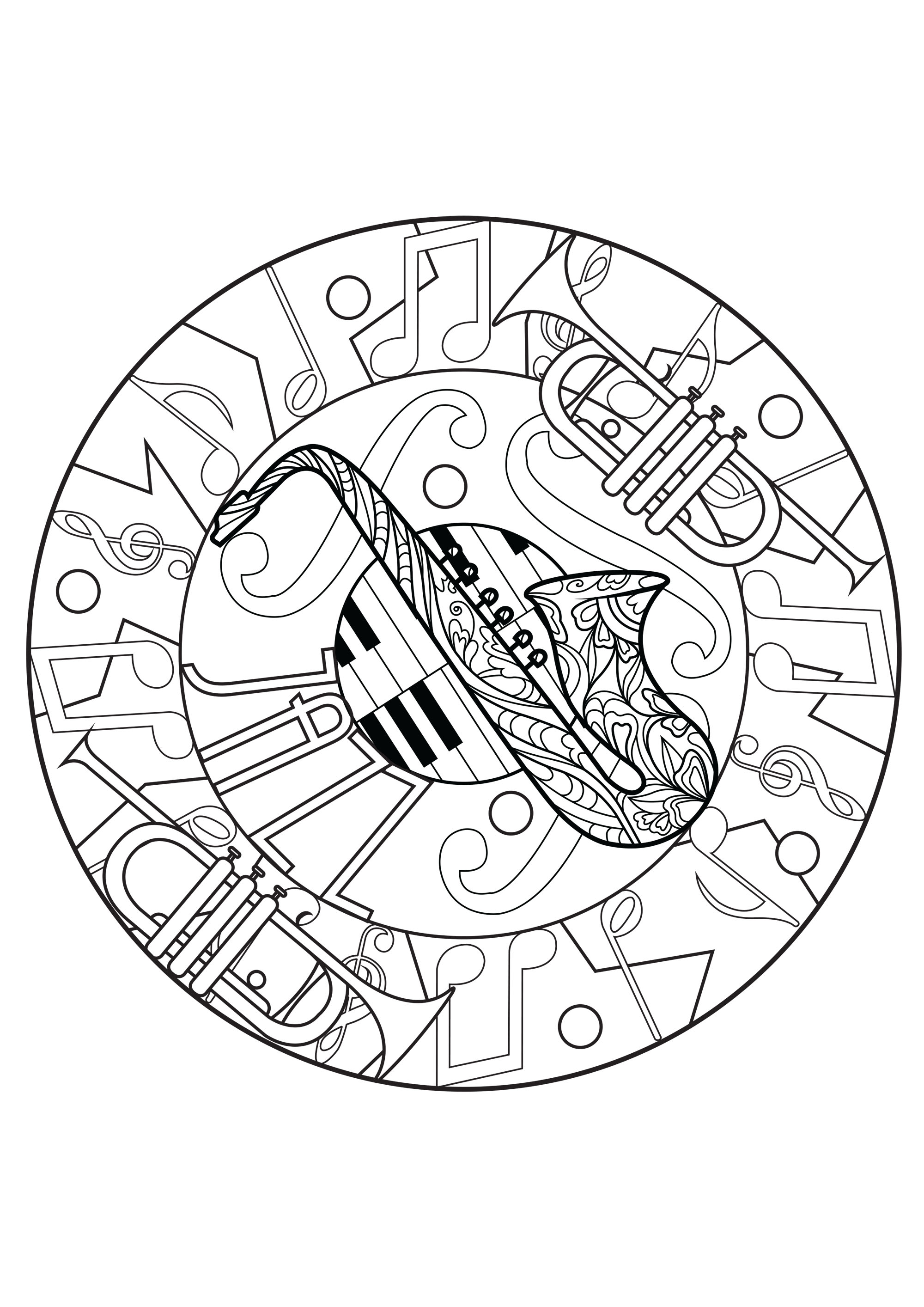 195 Trombone Coloring Pages Printable 141