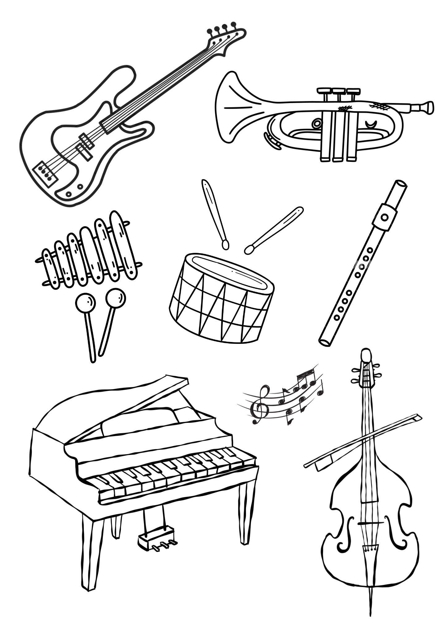 195 Trombone Coloring Pages Printable 22