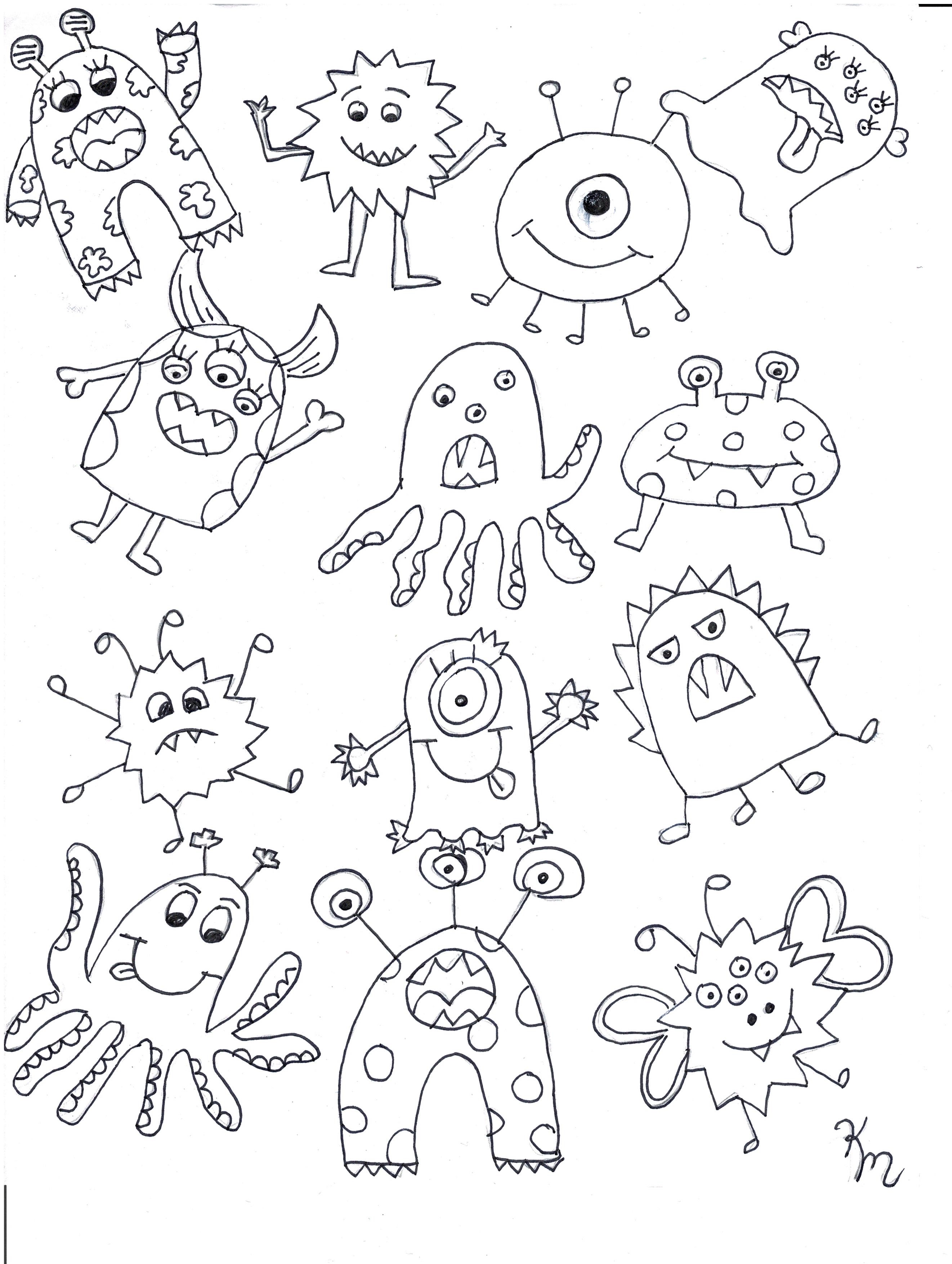 199+ Monster Coloring Page Ideas: Fun and Scary Monsters 13