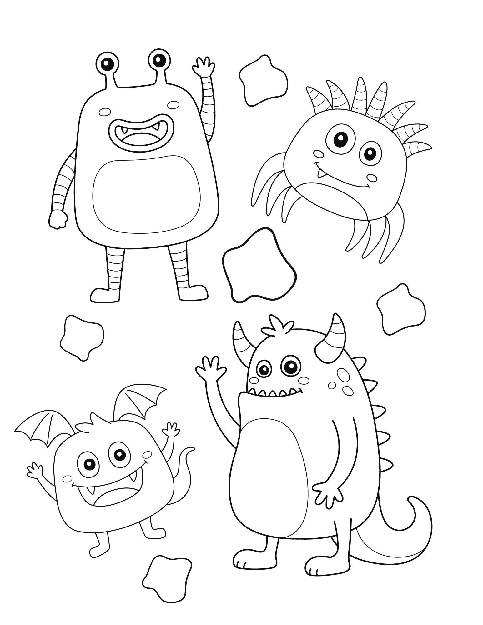 199+ Monster Coloring Page Ideas: Fun and Scary Monsters 15