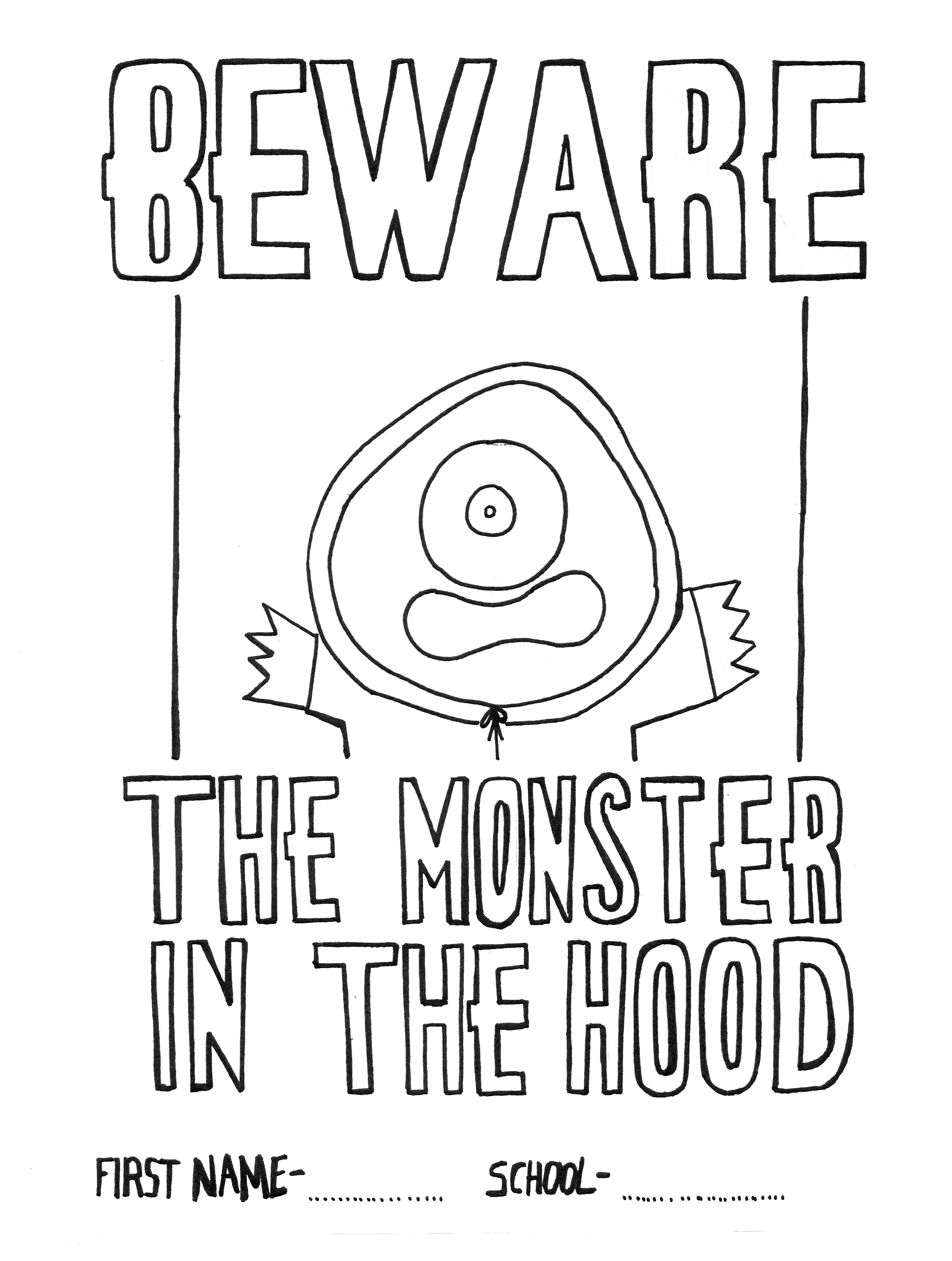 199+ Monster Coloring Page Ideas: Fun and Scary Monsters 160