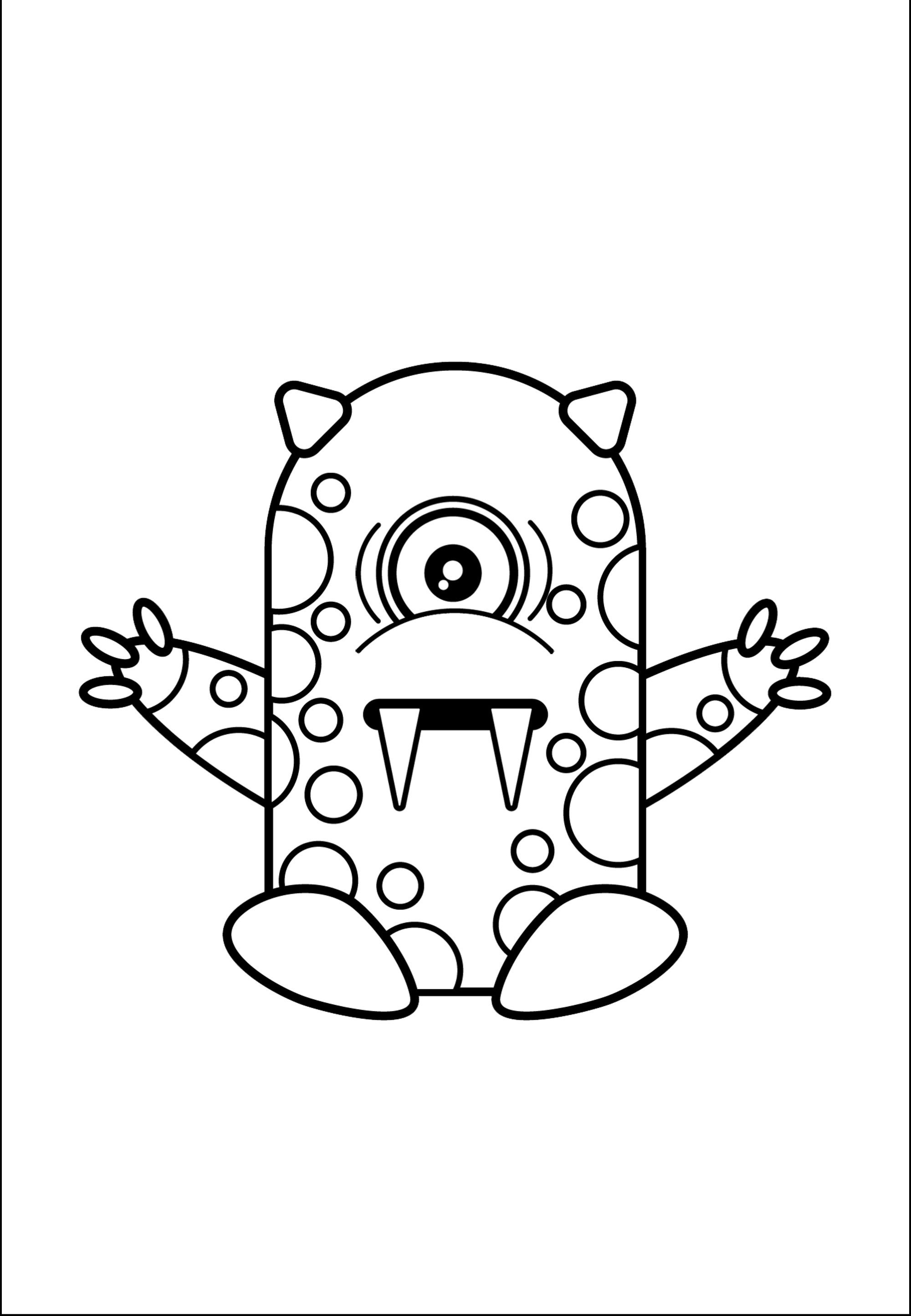 199+ Monster Coloring Page Ideas: Fun and Scary Monsters 3