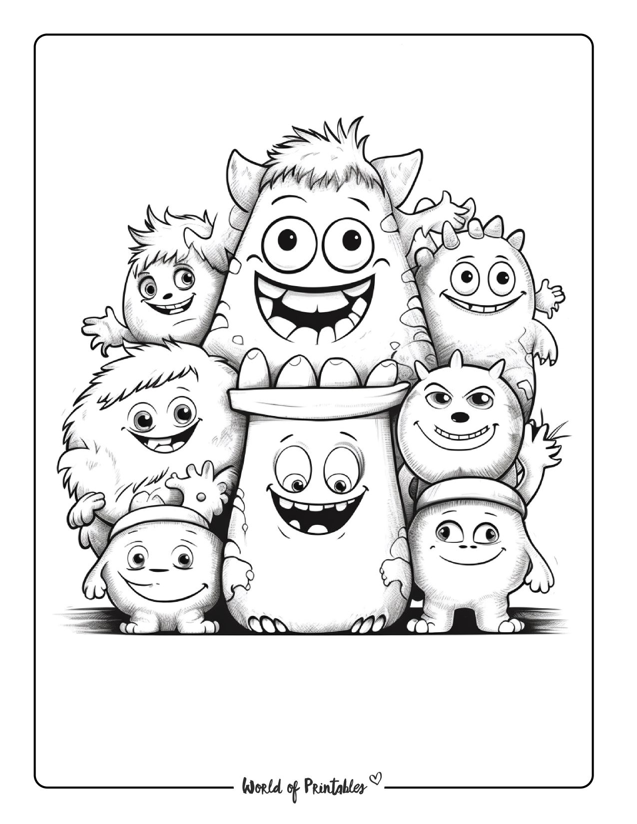 199+ Monster Coloring Page Ideas: Fun and Scary Monsters 46