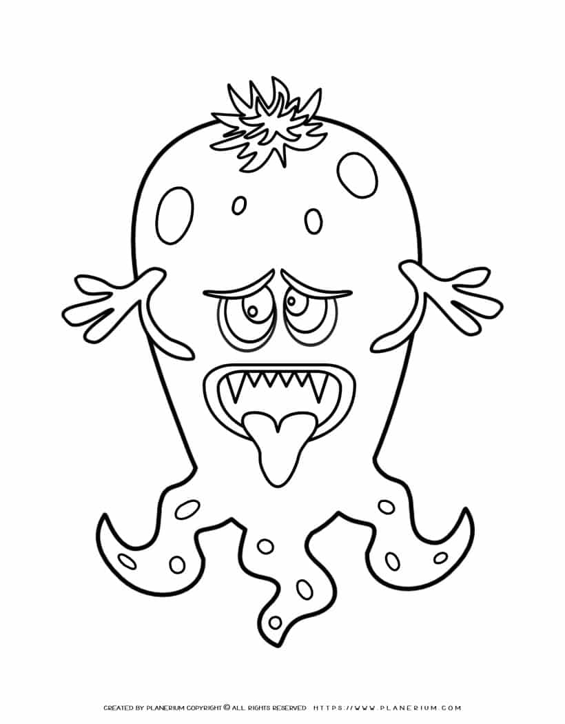 199+ Monster Coloring Page Ideas: Fun and Scary Monsters 49