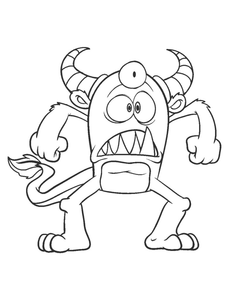 199+ Monster Coloring Page Ideas: Fun and Scary Monsters 53