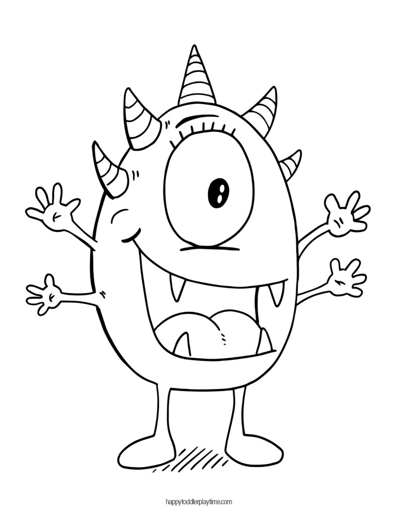 199+ Monster Coloring Page Ideas: Fun and Scary Monsters 63