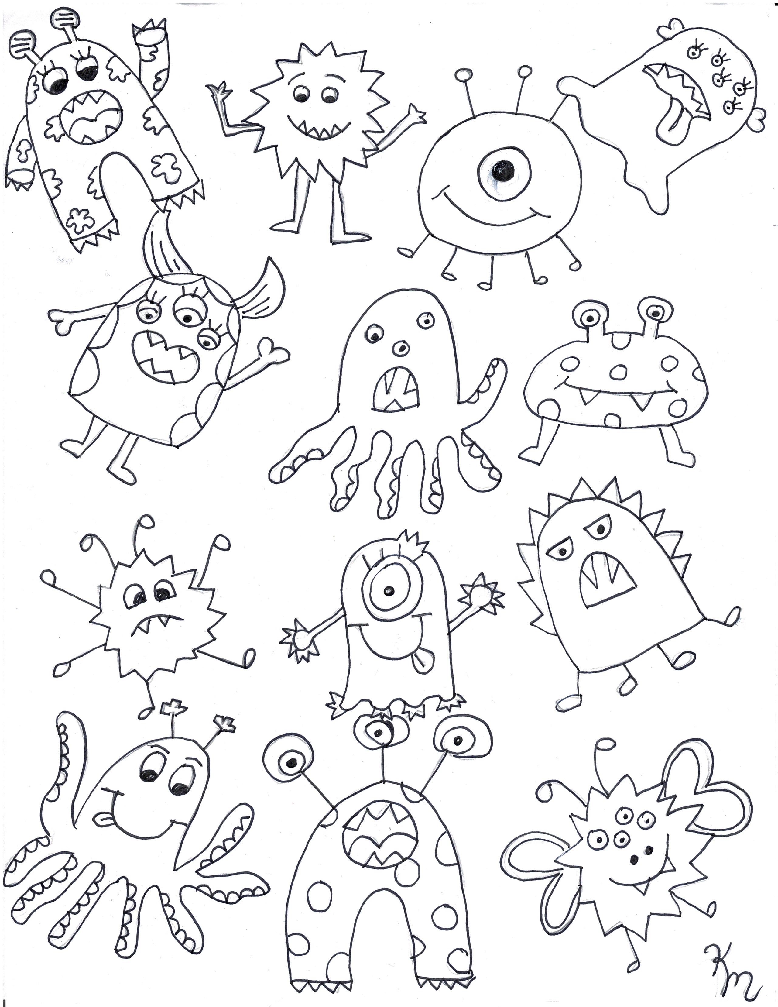 199+ Monster Coloring Page Ideas: Fun and Scary Monsters 88