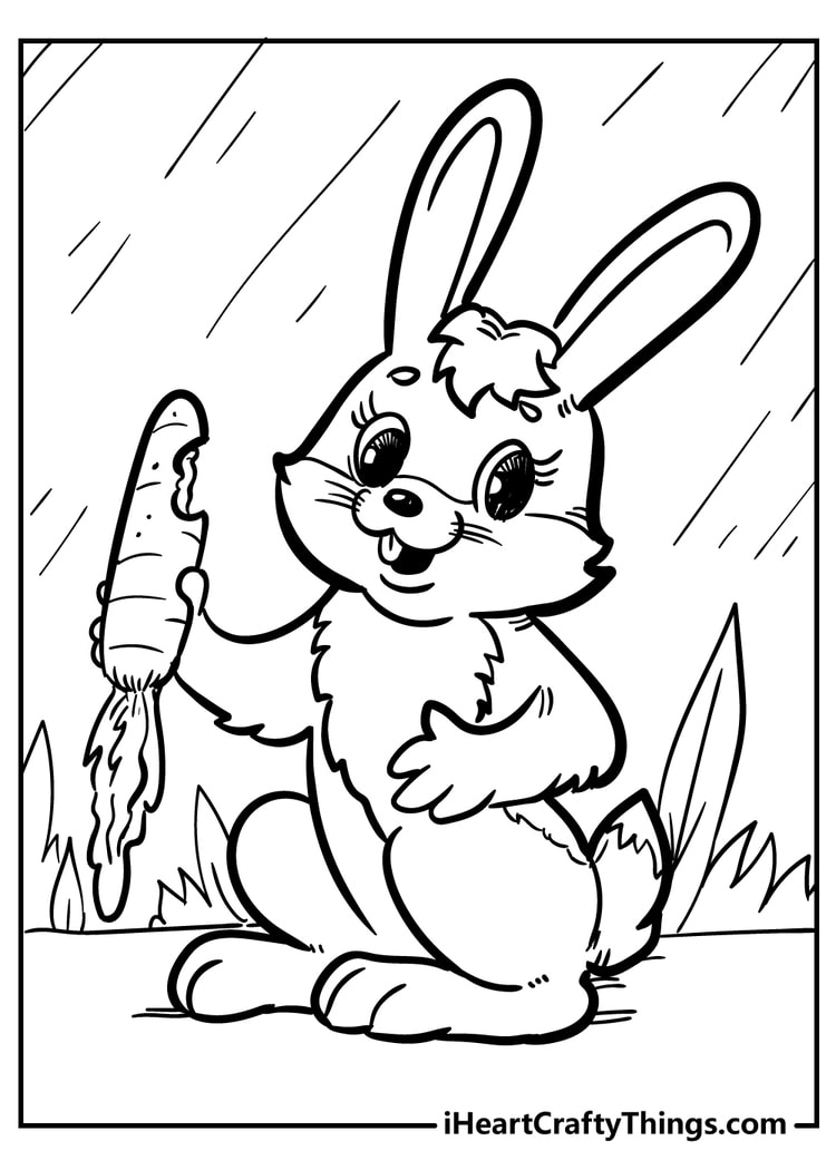 80+ Bunny Coloring Pages 17