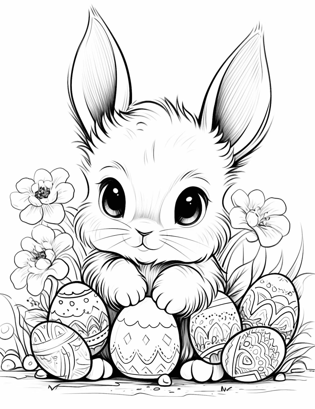 80+ Bunny Coloring Pages 2