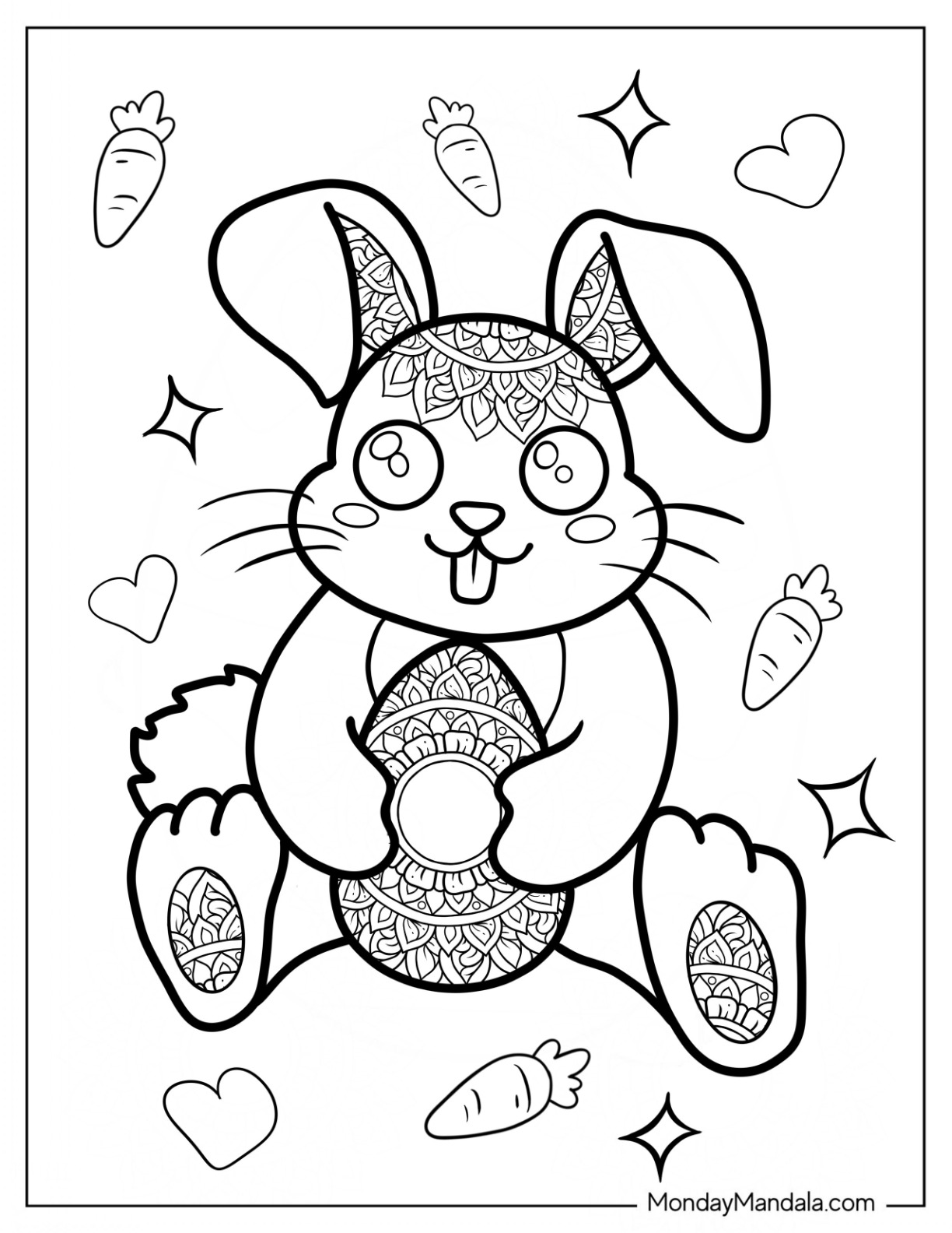 80+ Bunny Coloring Pages 40