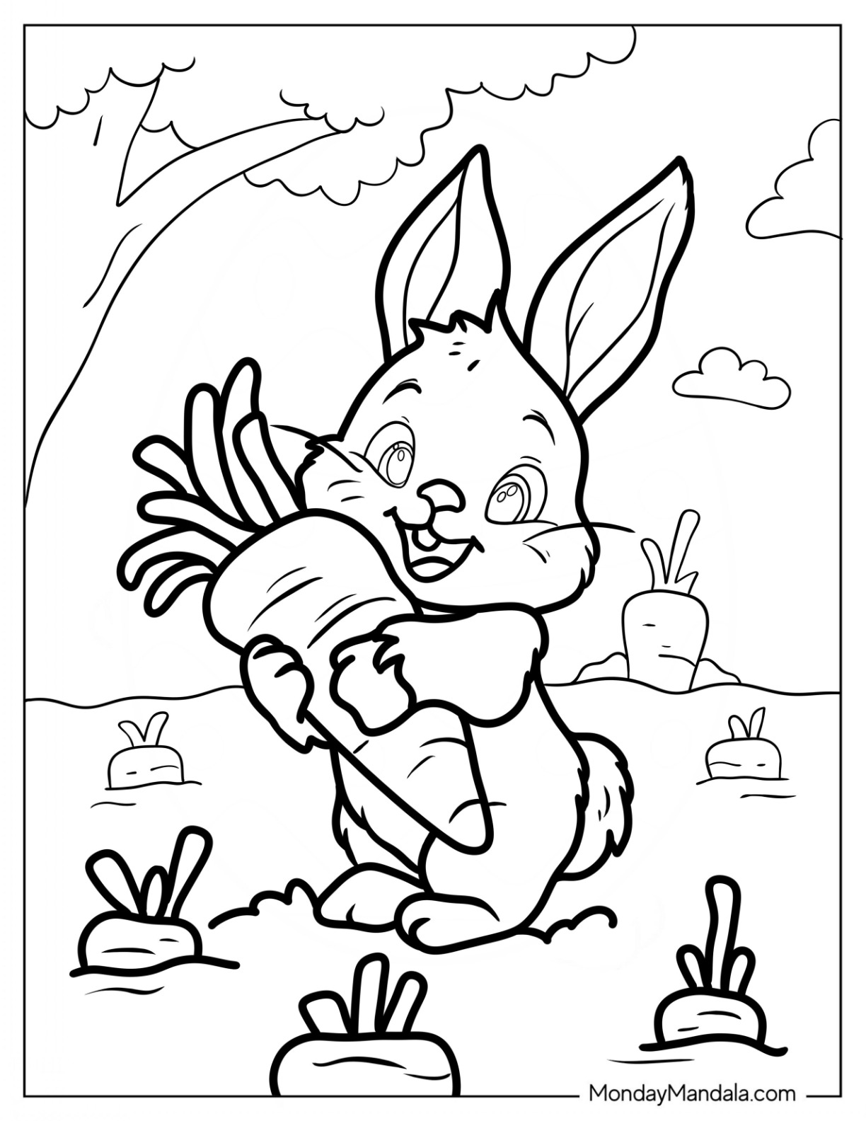 80+ Bunny Coloring Pages 60