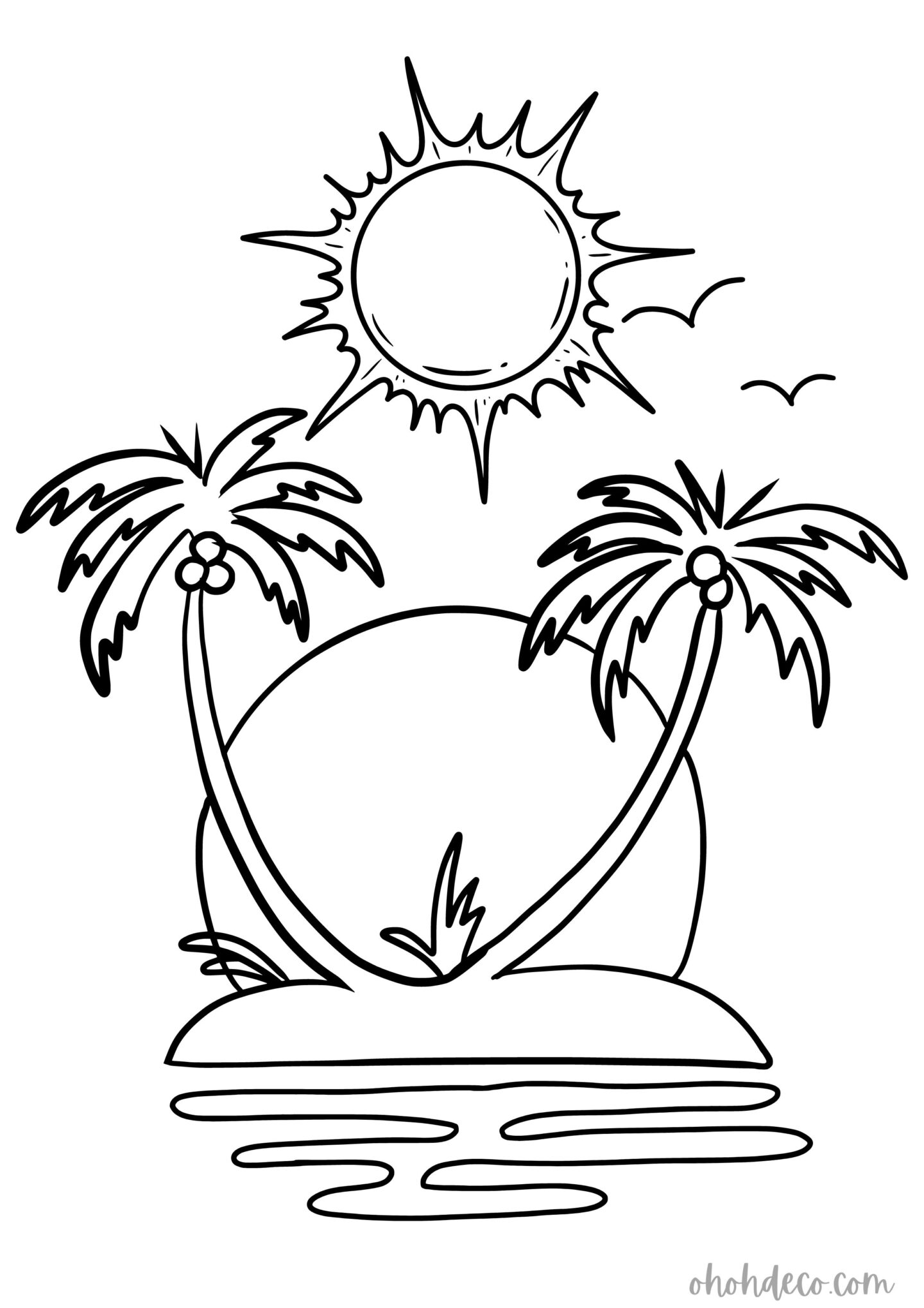 98 Palm Tree Coloring Pages Free Printable 62