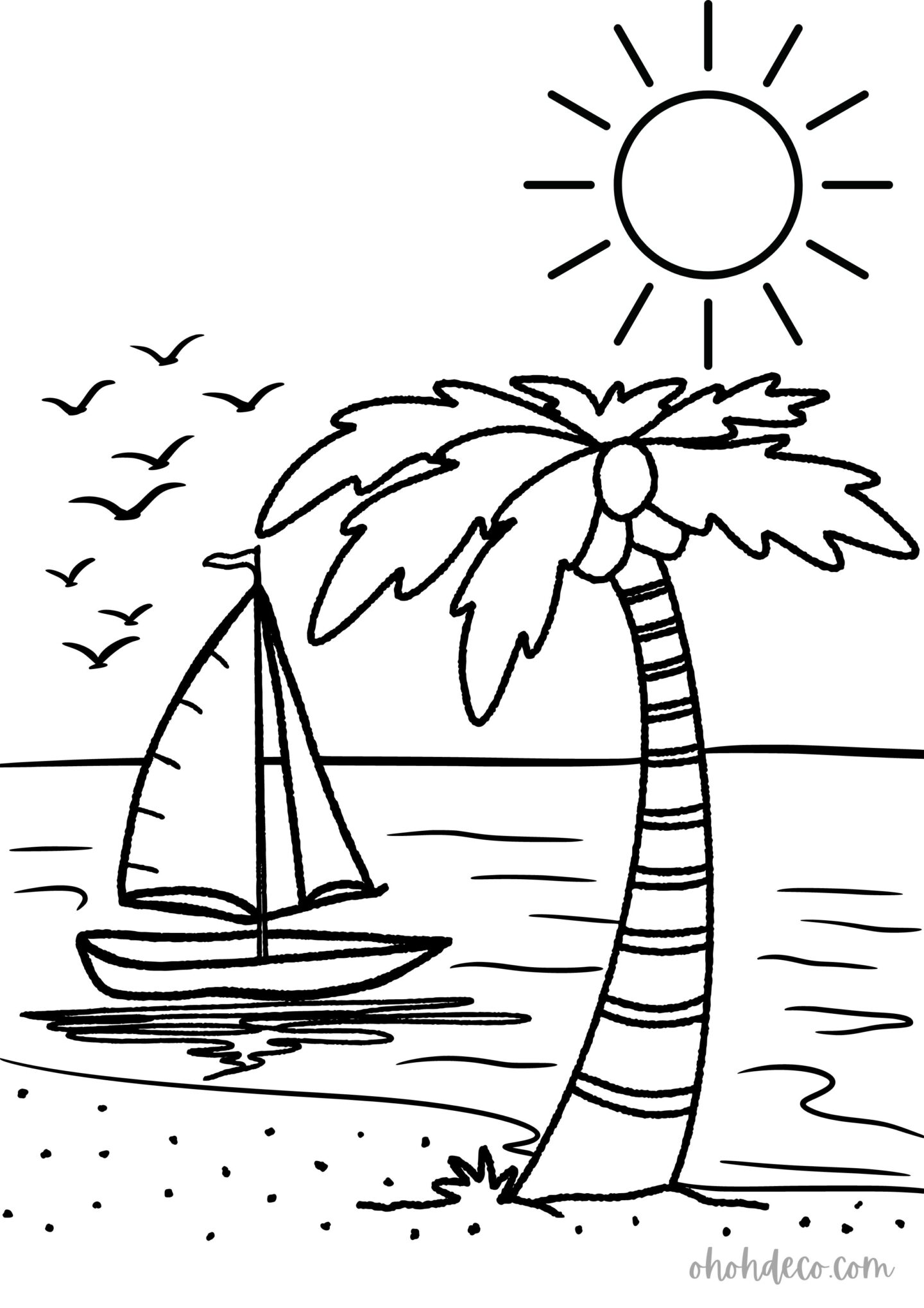 98 Palm Tree Coloring Pages Free Printable 84