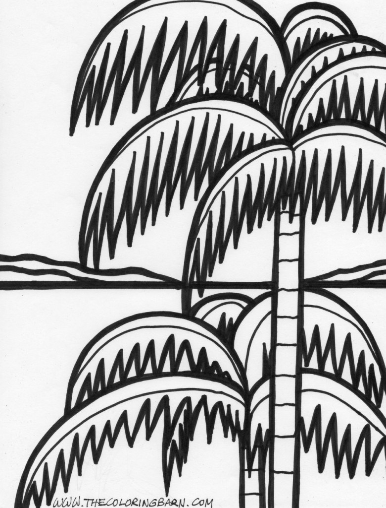 98 Palm Tree Coloring Pages Free Printable 86