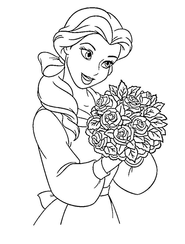 100 Free Belle Coloring Pages for Kids Printable 15