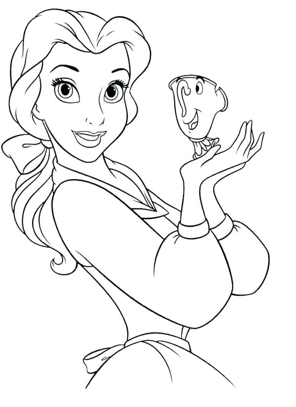 100 Free Belle Coloring Pages for Kids Printable 20