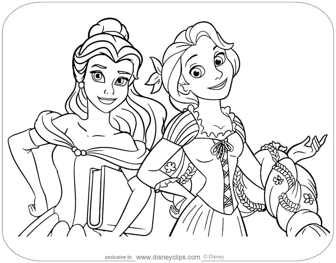 100 Free Belle Coloring Pages for Kids Printable 21