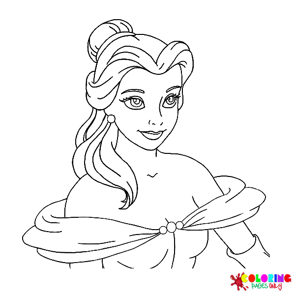 100 Free Belle Coloring Pages for Kids Printable 23