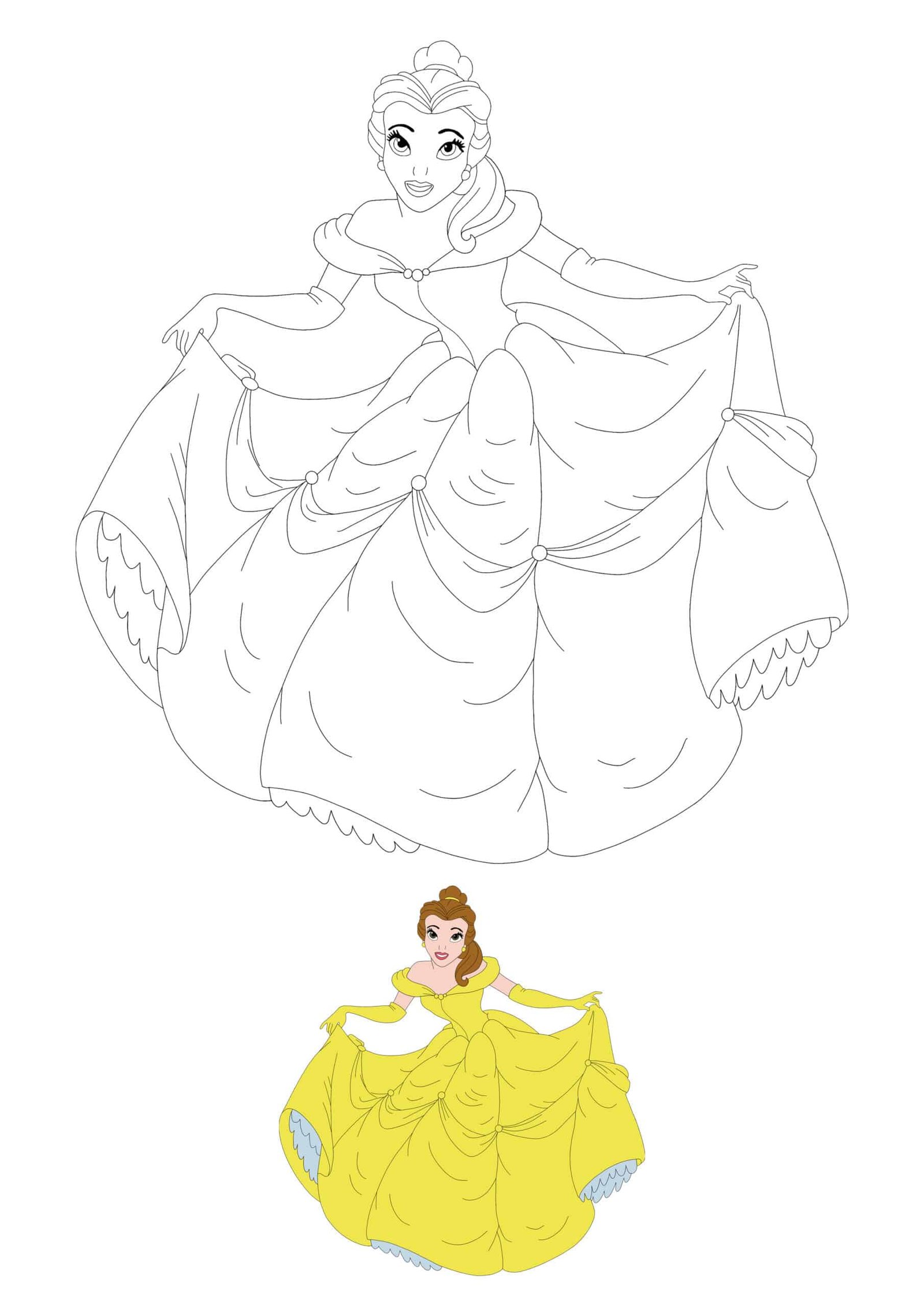 100 Free Belle Coloring Pages for Kids Printable 26