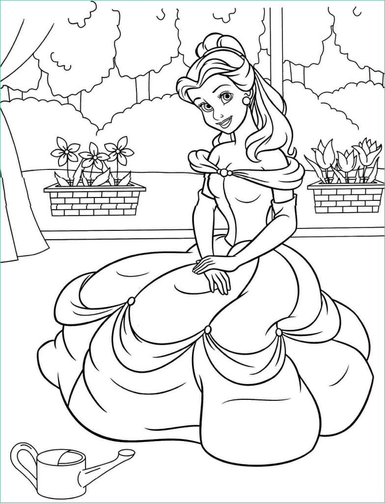 100 Free Belle Coloring Pages for Kids Printable 27