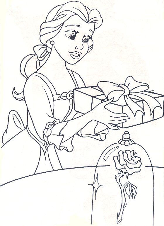 100 Free Belle Coloring Pages for Kids Printable 30