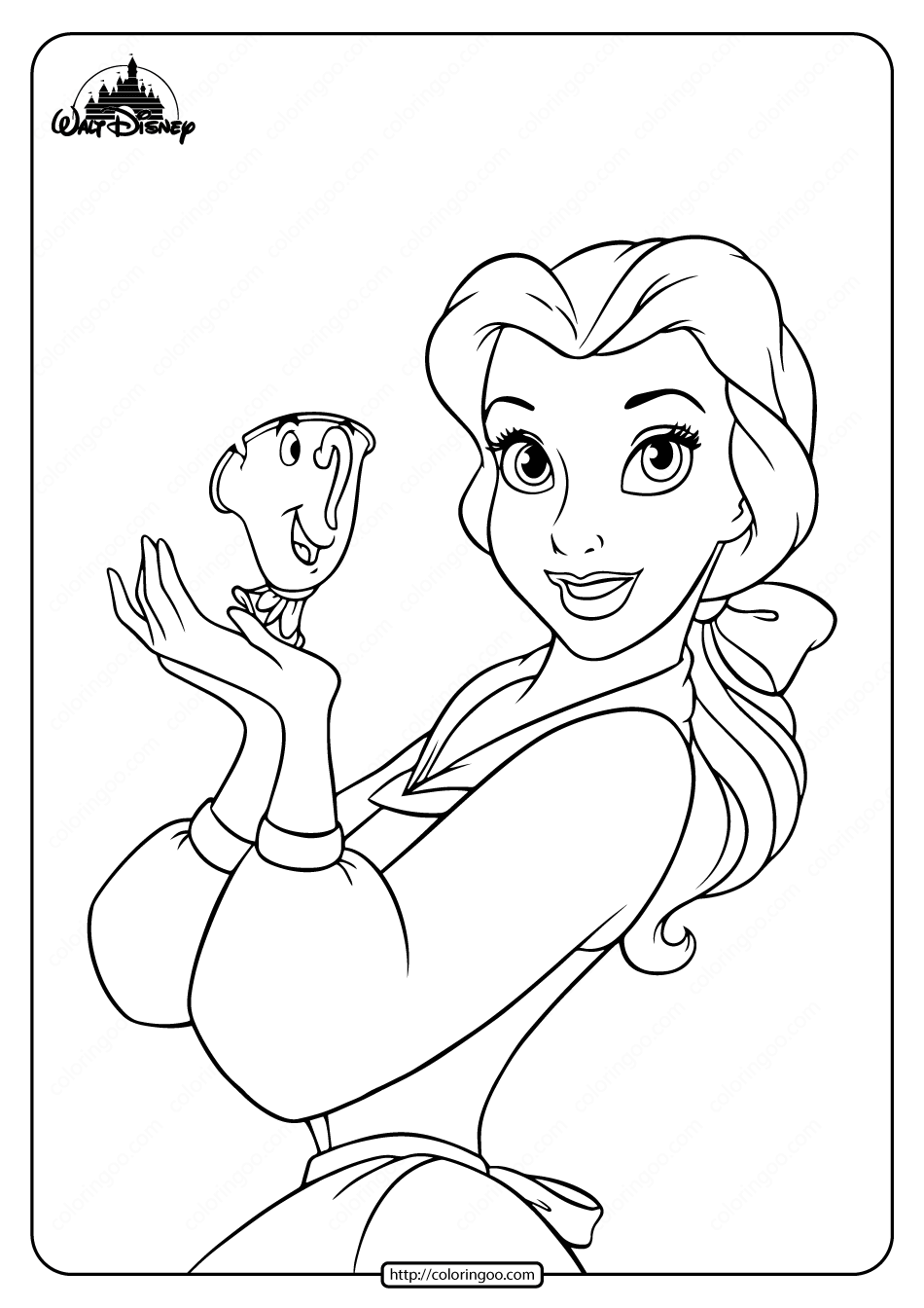 100 Free Belle Coloring Pages for Kids Printable 38