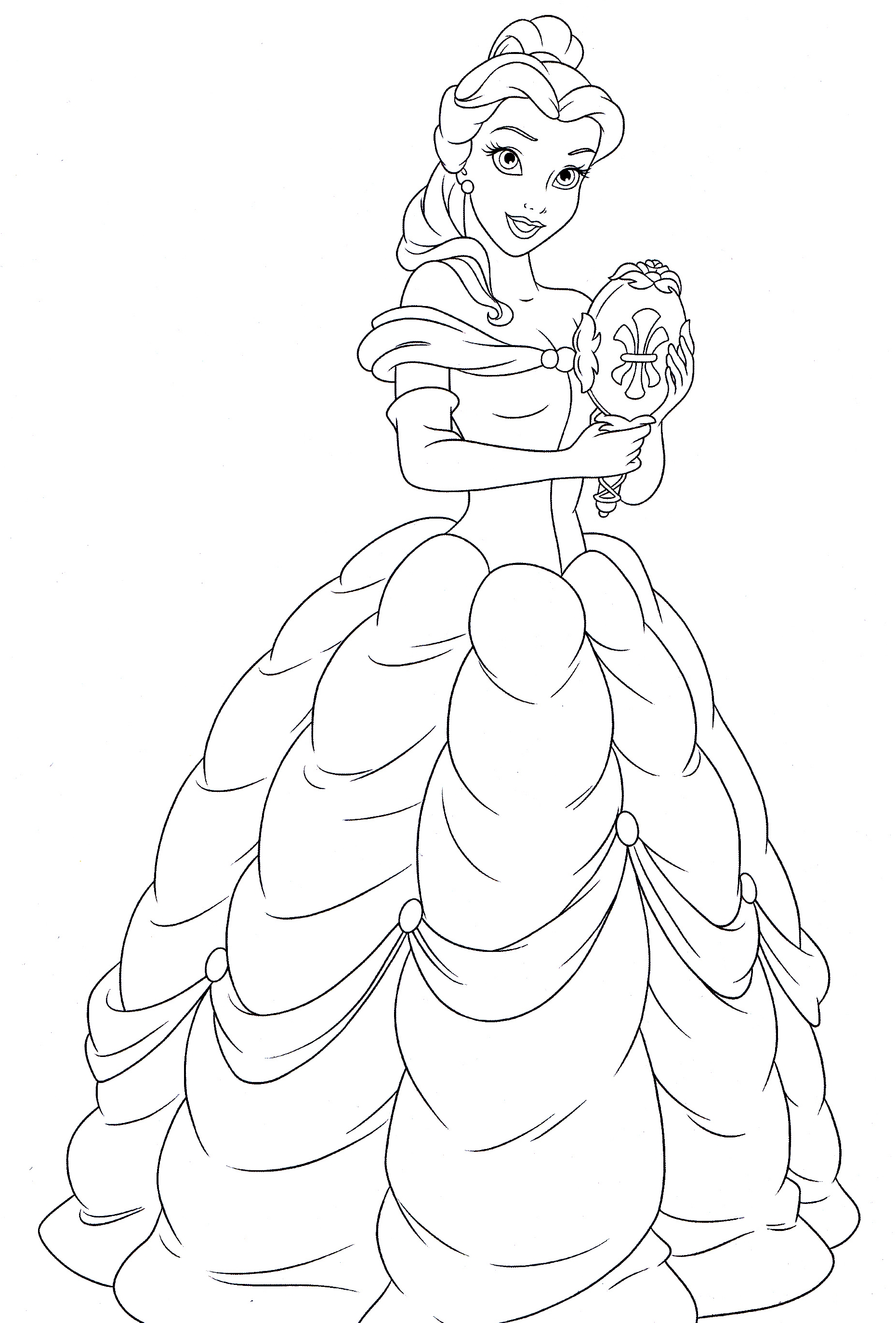 100 Free Belle Coloring Pages for Kids Printable 39