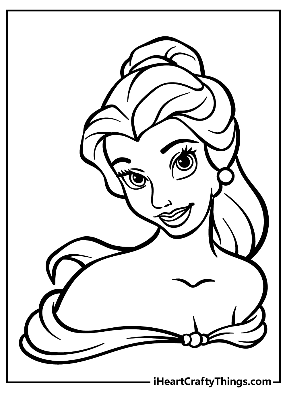 100 Free Belle Coloring Pages for Kids Printable 40