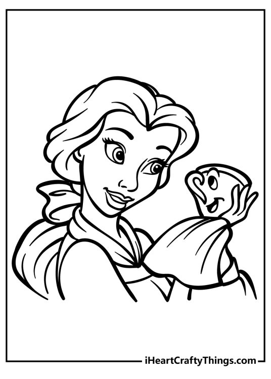 100 Free Belle Coloring Pages for Kids Printable 41