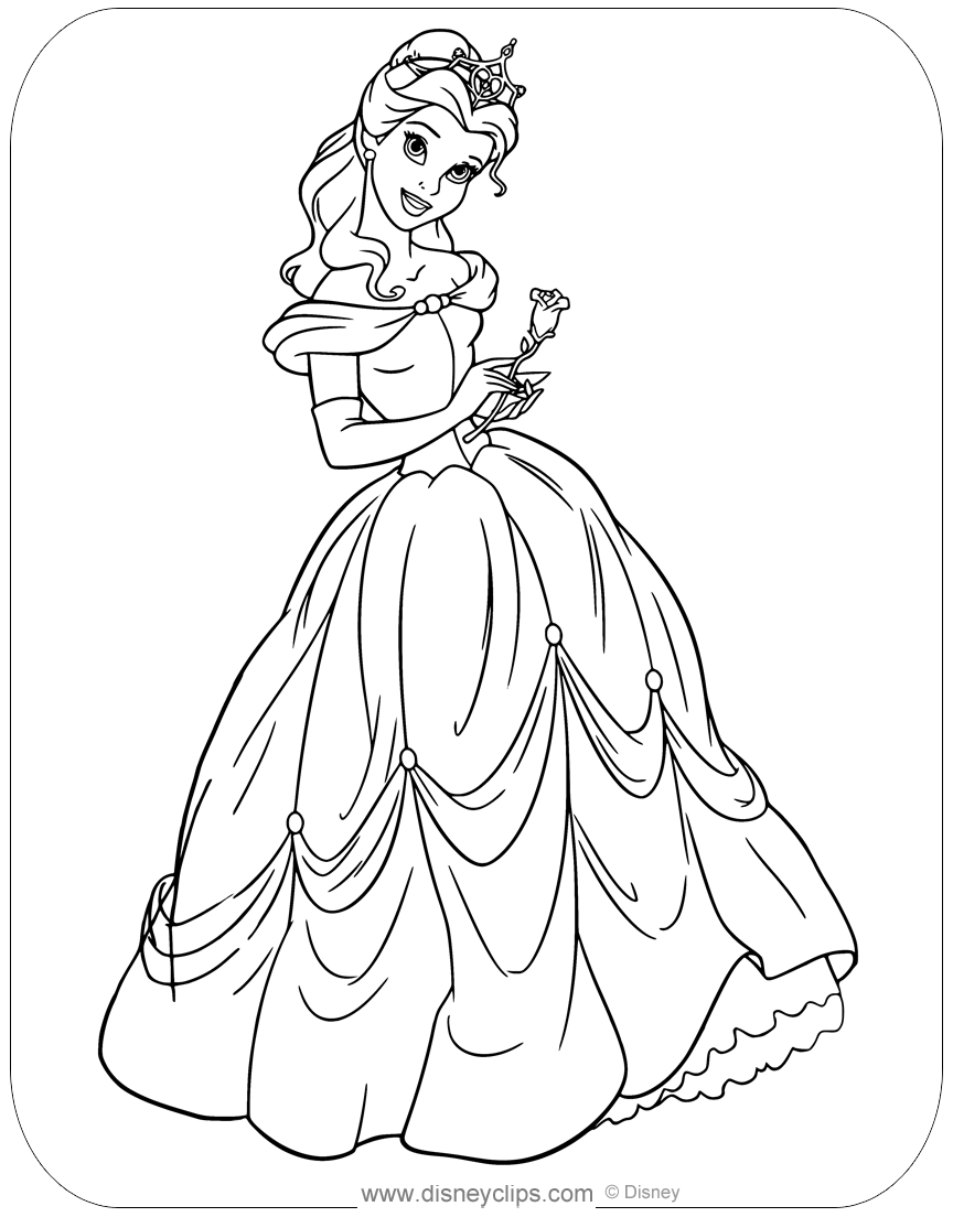 100 Free Belle Coloring Pages for Kids Printable 43