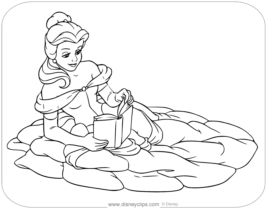 100 Free Belle Coloring Pages for Kids Printable 44