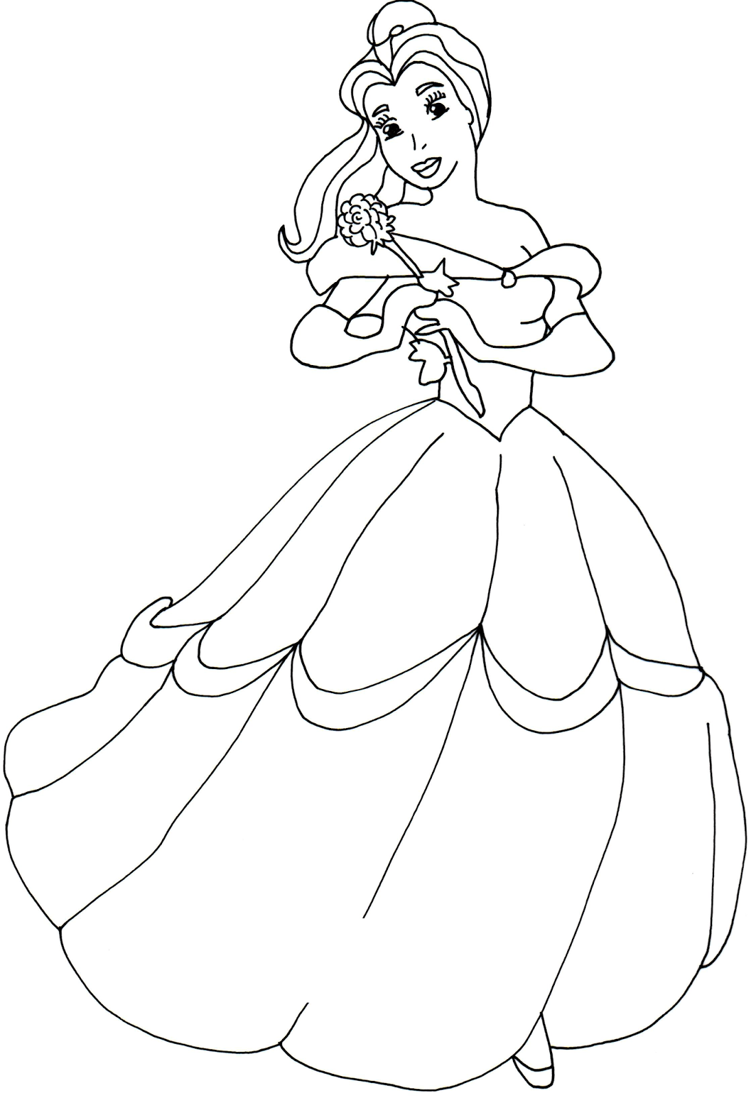 100 Free Belle Coloring Pages for Kids Printable 47