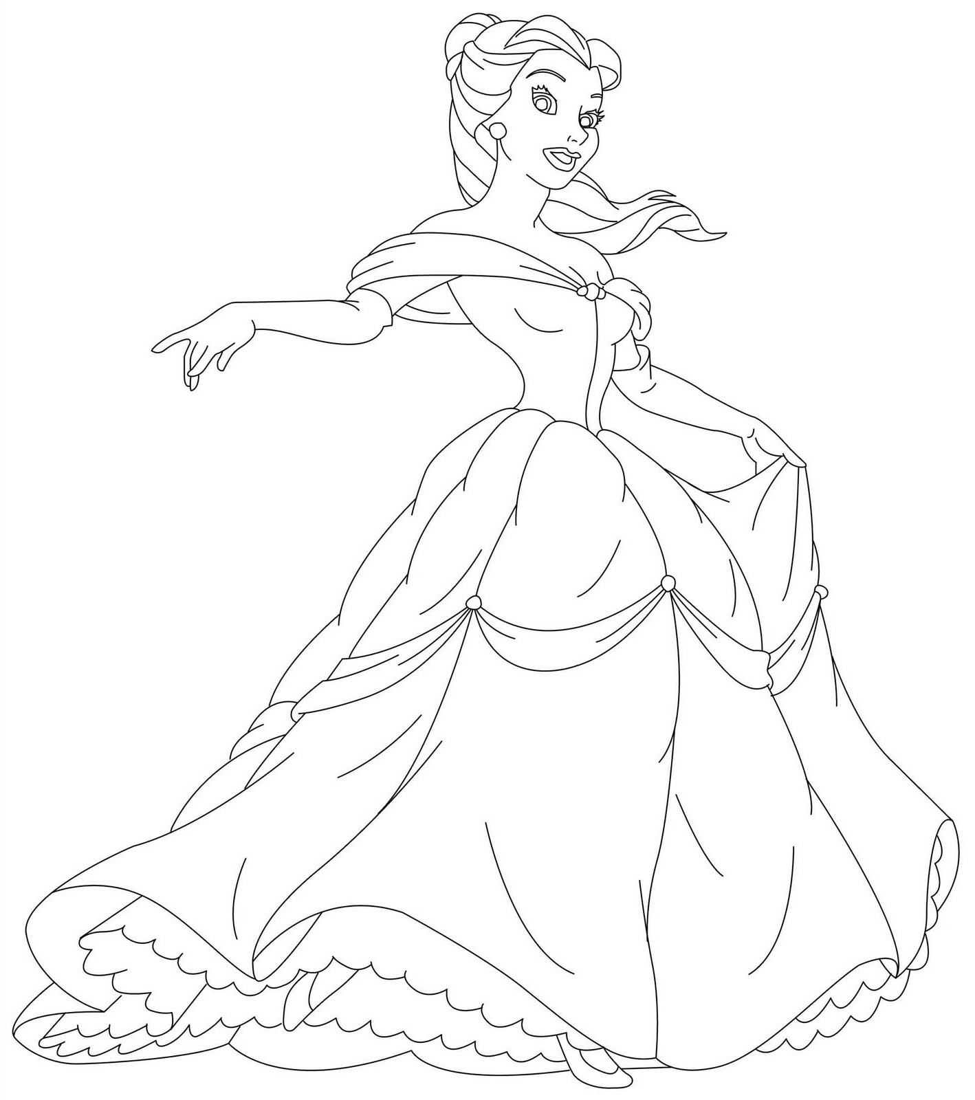 100 Free Belle Coloring Pages for Kids Printable 48