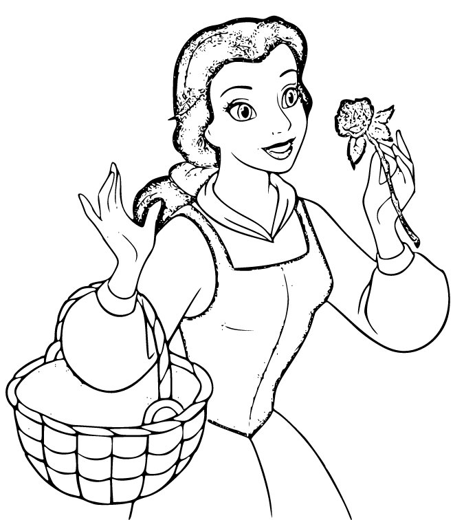 100 Free Belle Coloring Pages for Kids Printable 51