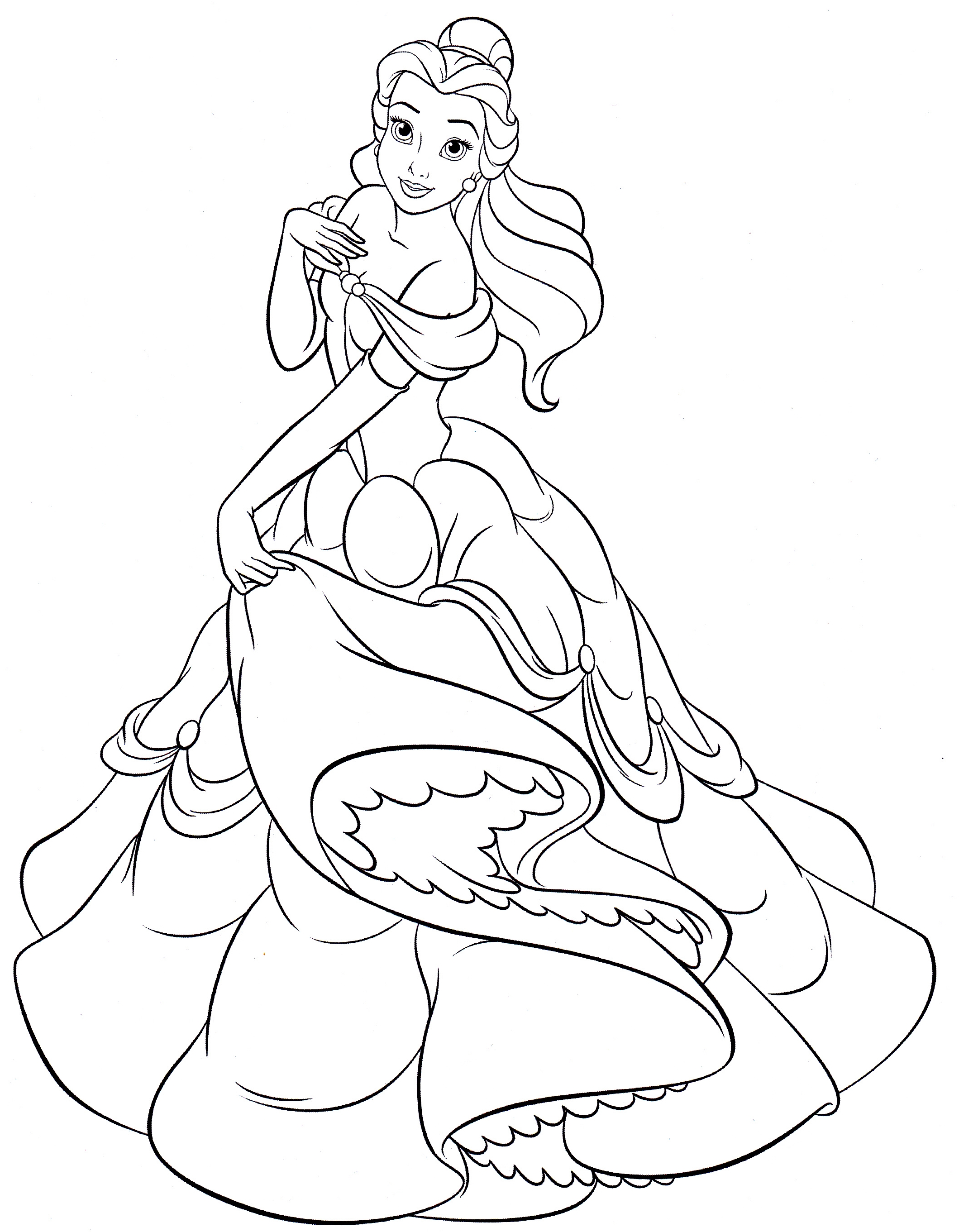 100 Free Belle Coloring Pages for Kids Printable 56