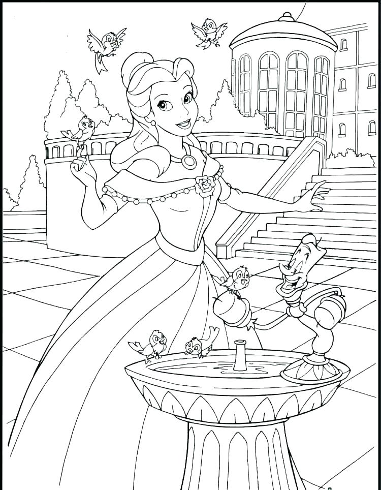 100 Free Belle Coloring Pages for Kids Printable 62