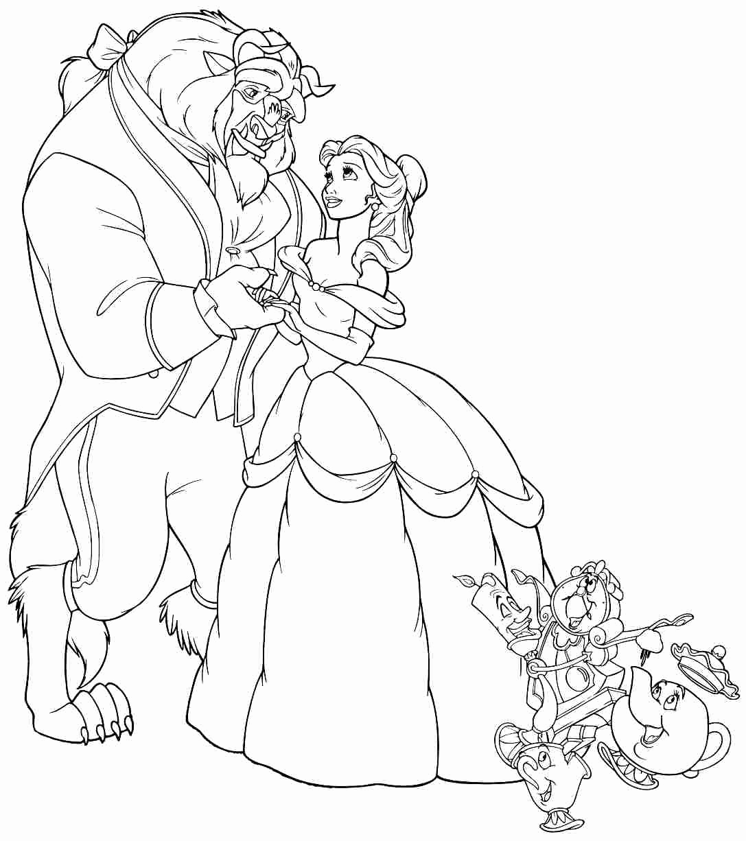 100 Free Belle Coloring Pages for Kids Printable 63