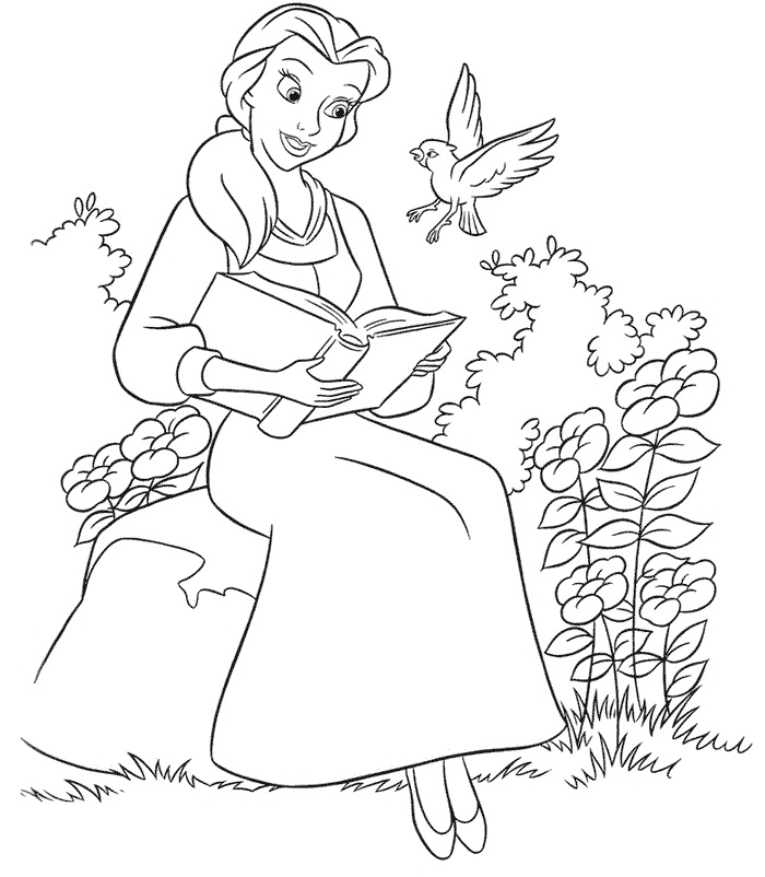 100 Free Belle Coloring Pages for Kids Printable 65