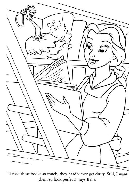 100 Free Belle Coloring Pages for Kids Printable 66